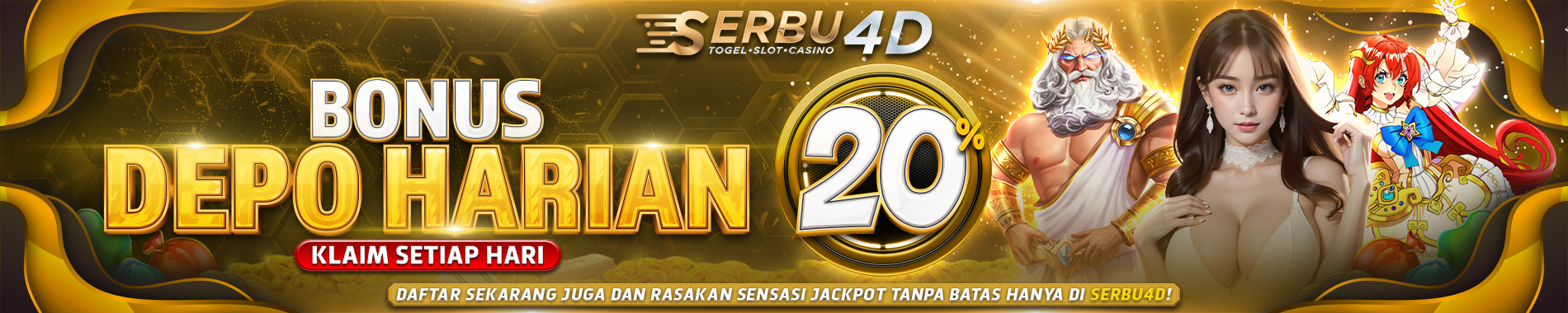 SERBU4D: Situs Slot Gacor Terpercaya Bonus Freebet Setiap Hari